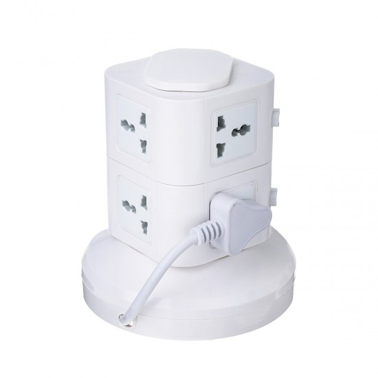 Vertical Power Socket Powerboard Outlet Plug Extension Multi USB Ports Charger Socket Power Strip