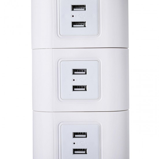 Vertical Power Socket Powerboard Outlet Plug Extension Multi USB Ports Charger Socket Power Strip