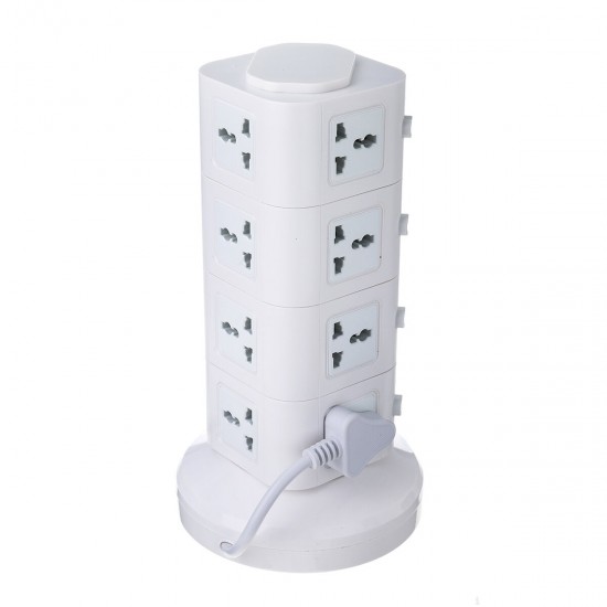 Vertical Power Socket Powerboard Outlet Plug Extension Multi USB Ports Charger Socket Power Strip