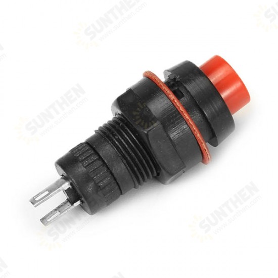 DS-211 125V 2A 10mm Self Locking NO Switch Push Button Round 10pcs