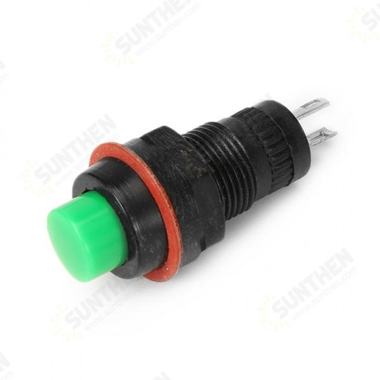 DS-211 125V 2A 10mm Self Locking NO Switch Push Button Round 10pcs