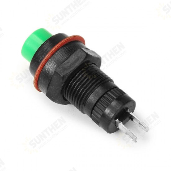 DS-211 125V 2A 10mm Self Locking NO Switch Push Button Round 10pcs