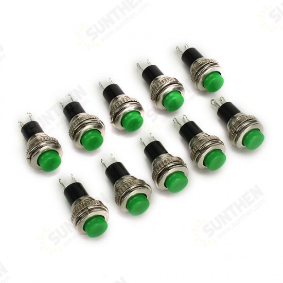 DS-316 250V 1A 10mm Self-resetting OFF/ON Switch Push Button No Lock 10pcs