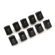 KCD-101 250V 6A Copper Boat Rocker Switch 2-Pin Plastic Button ON/Off SPST 10pcs