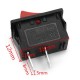 KCD-101 250V 6A Copper Boat Rocker Switch 2-Pin Plastic Button ON/Off SPST 10pcs