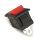 KCD-101 250V 6A Copper Boat Rocker Switch 2-Pin Plastic Button ON/Off SPST 10pcs