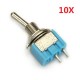 MTS-101 ON/OFF AC 125V 6A 2 Pins Toggle Rocker Switch 10pcs