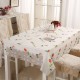 PVC Tasteless Waterproof Tablecloth Transparent Soft Glass Table Mat Stripe Grid Printing