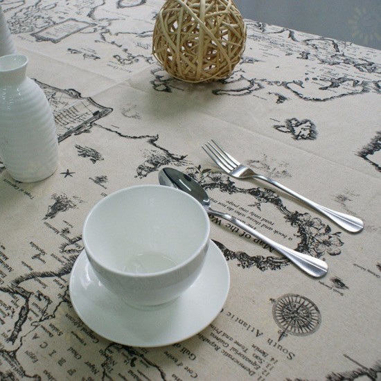 World Map Tablecloth High Quality Lace Tablecloth Decorative Elegant Tablecloth Linen Table Cover