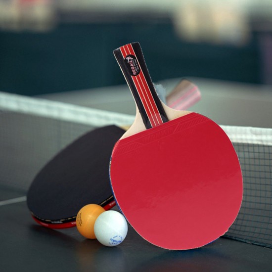 Long Handle Shake-hand Table Tennis Racket Waterproof Bag Pouch Red Indoor Table Tennis Accessory