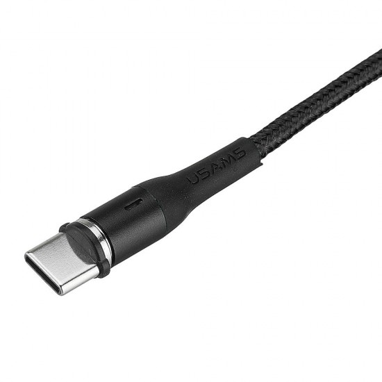 USAMS US-SJ334 U29 Type C LED Magnetic Braided Fast Charging Cable 1M For Tablet Smartphone