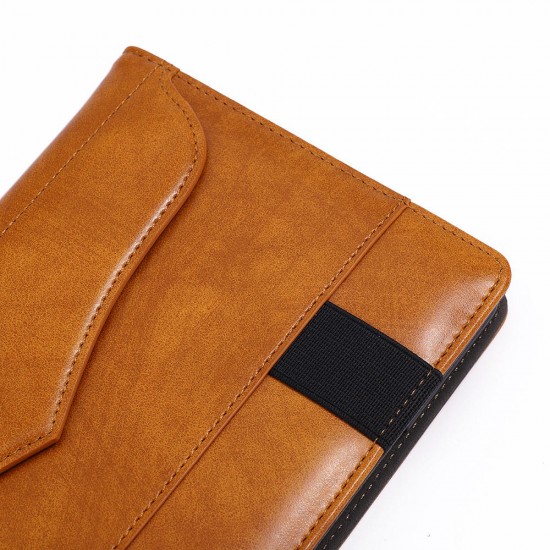 PU Leather Folding Stand Hand Strap Holder Wallet Style Tablet Case for Samsung T280