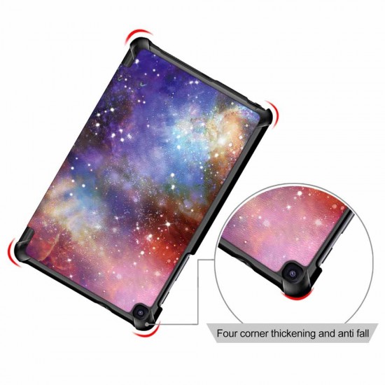 Tri-Fold Pringting Tablet Case Cover for Samsung Galaxy Tab A 8.0 2019 SM-P200 P205 Tablet - Milky Way Galaxy