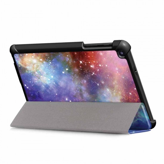 Tri-Fold Pringting Tablet Case Cover for Samsung Galaxy Tab A 8.0 2019 SM-P200 P205 Tablet - Milky Way Galaxy