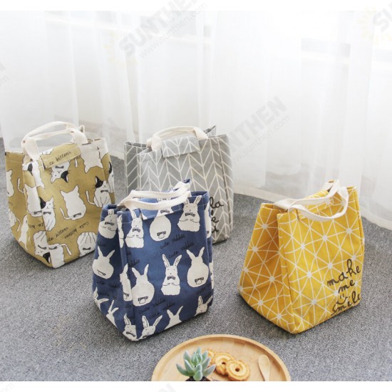 KC-CB06 Woman Hand-held Lunch Tote Bag Travel Picnic Cooler Insulated Handbag Lunch Bag