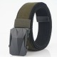 120cm BO03 non perforated drum buckle canvas tactical belt suitable for outdoor camping and hunting belt