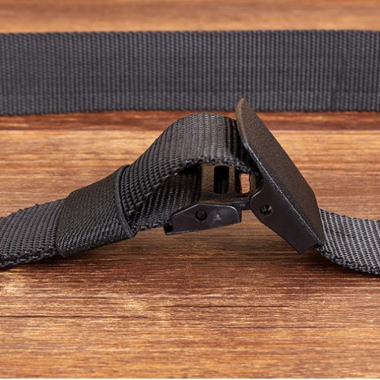 120cm R01 Men Women Canvas Adjustable Quick Release Tactical Belt PE Buckle 3.8cm Width Waistband