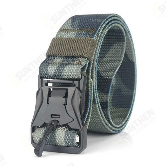 125cm Punch Magnetic Buckle Belt Quick Release Nylon Leisure Belt Tactical Belt