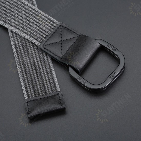 140cm DB02 Non Perforated Buckle Canvas Belt Outdoor Sports Hunting Tactical Belt