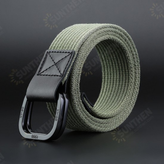 140cm DB02 Non Perforated Buckle Canvas Belt Outdoor Sports Hunting Tactical Belt