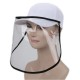 2 In1 Detachable Double Sides Full Face Shield with Hat Anti-Fog Saliva Dustproof Protective Cover Baseball Hat Fishing Bucket Hat