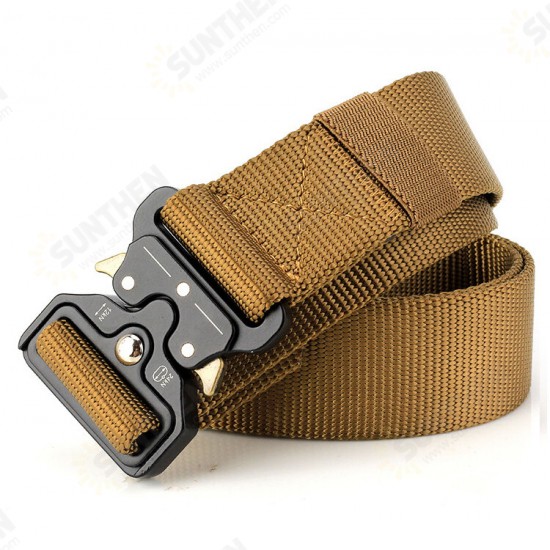 3.8CM 125CM Leisure Men Women Camouflage Tactical Belt Military Long Belt With Aluminium Buckle Camping Pants Strip