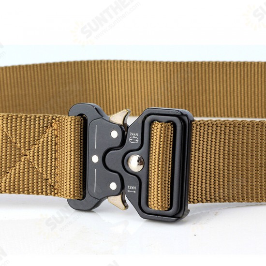 3.8CM 125CM Leisure Men Women Camouflage Tactical Belt Military Long Belt With Aluminium Buckle Camping Pants Strip