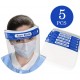 5Pcs Anti-Spitting Anti Splash Full Face Shield Anti-fog Transparent Plastic Facial Cover Safety Protective Face Mask