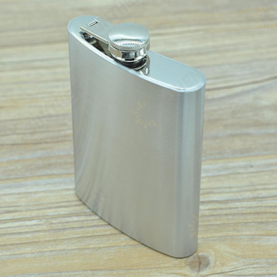 8oz(225ml) Stainless Steel Hip Flask Alcohol Pot Bottle Portable Copper Cover Gift For Man