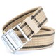 S02 125cm Silver Buckle Men Women Camouflage Military Tactical Belt Pants Canvas Fabric Belt