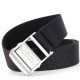 S02 125cm Silver Buckle Men Women Camouflage Military Tactical Belt Pants Canvas Fabric Belt