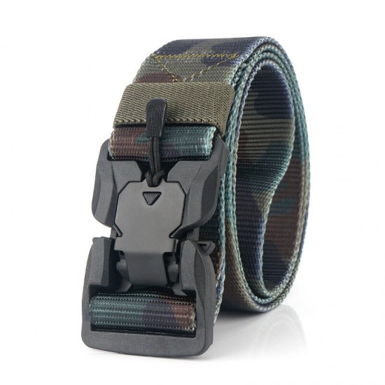 S5S 125cm Nylon Camouflage Tactical Belt Plastic Magnetic Buckle Belt