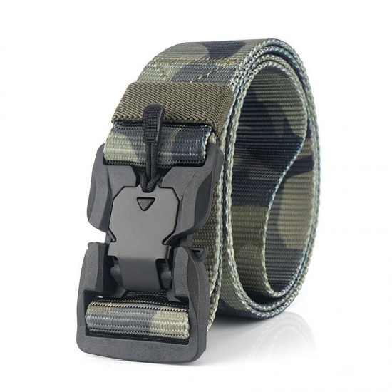 S5S 125cm Nylon Camouflage Tactical Belt Plastic Magnetic Buckle Belt