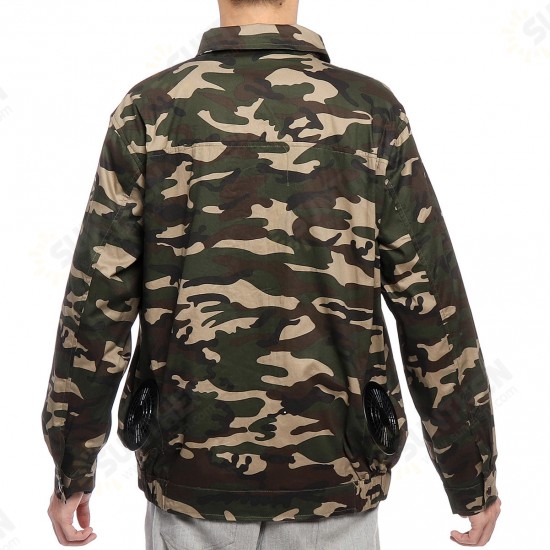 Air Conditioning Wind Jacket Cool Conditioned Fan Work Staff Camouflage USB Line Summer Heatstroke Cooling Fan Service Agriculture Busy Workwear