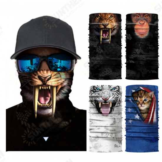 Animal Series-Sun Dust Bandanas,Face Scarf Cover Mask,Sun Protection Neck Gaiter for Fishing Motorcycling Running