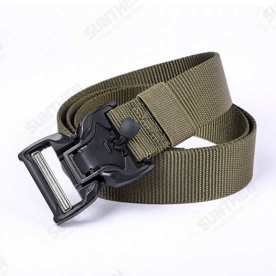 Casual Nylon Tactical Belt Adjustable Plastic Magnetic Buckle Wear-resistant Outdoor Canvas Casual Belt for Men