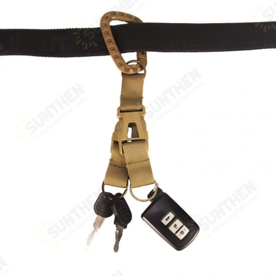 D Shape Tactical Buckle Climbing Buckle Carabiner Multifunctional Woven Key Chain Backpack Accessories