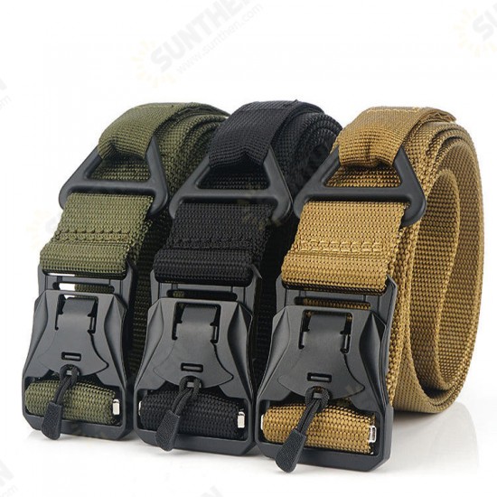 DS3 125CM Zinc Alloy Heavy Duty Tactical Belt Outdoor Nylon Leisure Waist Belts