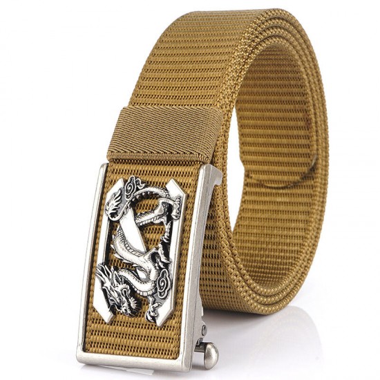 Metal Press Buckle Belt Men's Tactical Belt,Leisure Breathable Nylon Waist Belt