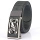 Metal Press Buckle Belt Men's Tactical Belt,Leisure Breathable Nylon Waist Belt