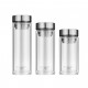 Glass Double Wall Water Bottle Creative Tea Water Separation Glass Bottle For Office Hiking Travel 750ml/1000ml/1500ml