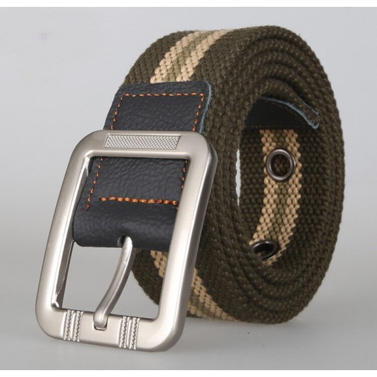 P8 125cm 3.8cm Unisex Casual Belts + Outdoor Sport Tactical Belt Pin Buckle Canvas Waist Belt For Women Man