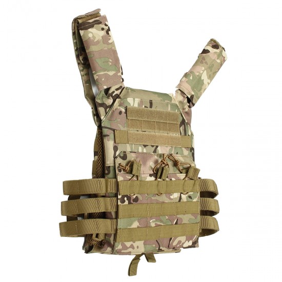 Outdoor Molle System Tactical Vest Ultra-Light Breathable Adjustable Armor Plate Vest with Pouches