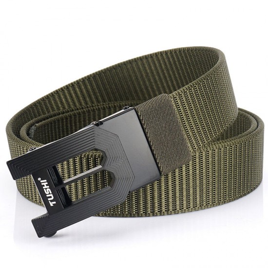 125x3.5cm Tactical Belt Nylon Webbing Heavy-Duty Quick-Release Metal Buckle Belt Fishing Hunting