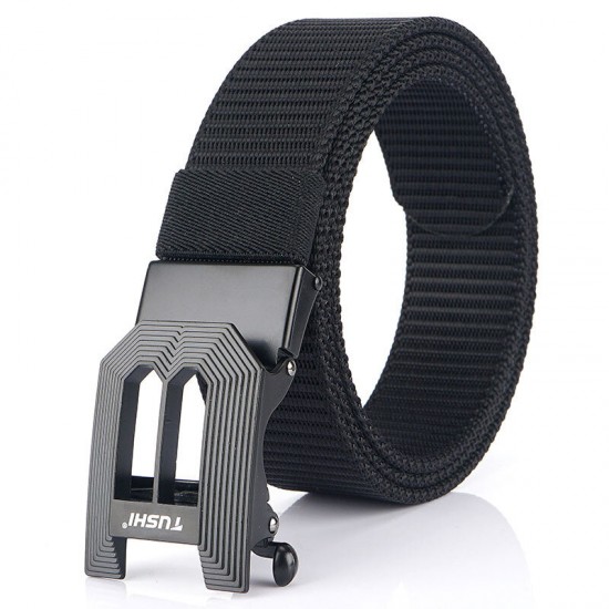 125x3.5cm Tactical Belt Nylon Webbing Heavy-Duty Quick-Release Metal Buckle Belt Fishing Hunting