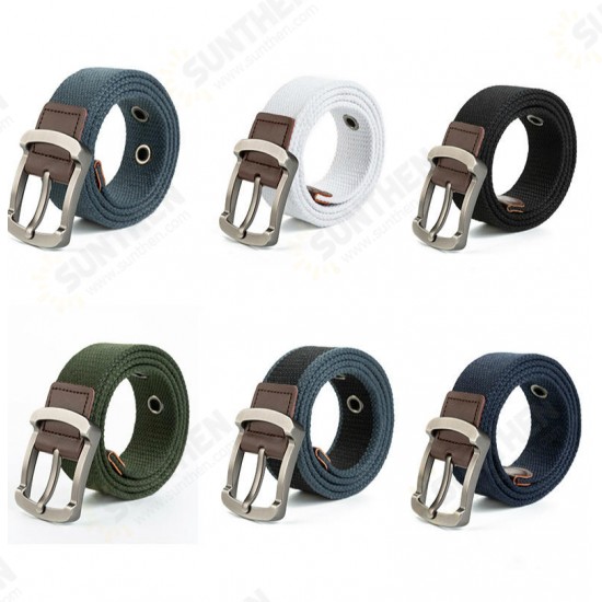 130cm Tactical Belt Men's Pin Buckle Belt Canvas Woven Leisure Students Waistband