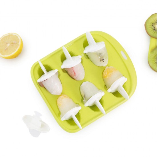 LS010102 Home Kitchen Ice Cube Tray Little Whale Shape Ice Mold 6 Hole Food Grade Pudding Mold