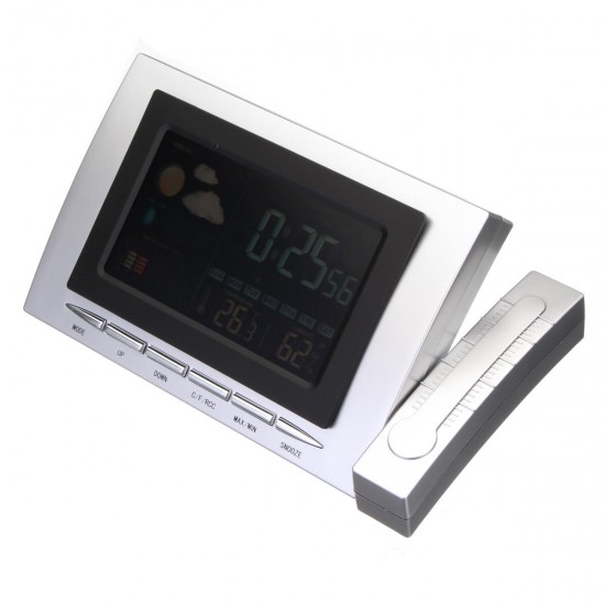 Classic Weather Station Alarm Clock Color Screen Backlight Temperature Display