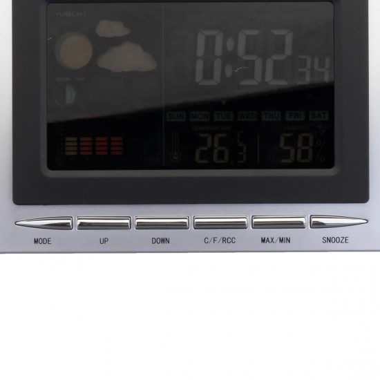 Classic Weather Station Alarm Clock Color Screen Backlight Temperature Display