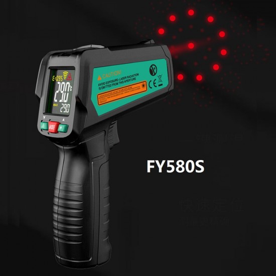 -50~580℃ Non-Contact Infrared Digital Thermometer Laser Handheld IR Temperature Meter With K Type Thermocouple